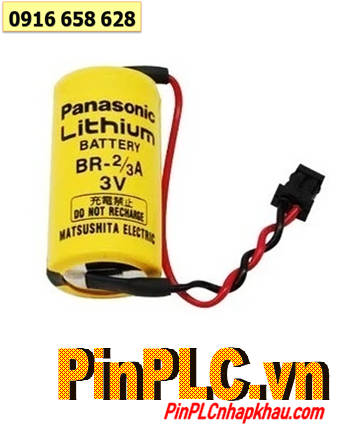 Panasonic BR-2/3A (Zắc đen nhỏ), Pin nuôi nguồn Panasonic BR-2/3A lithium 3v 2/3A 1200mAh /Xuất xứ Nhật